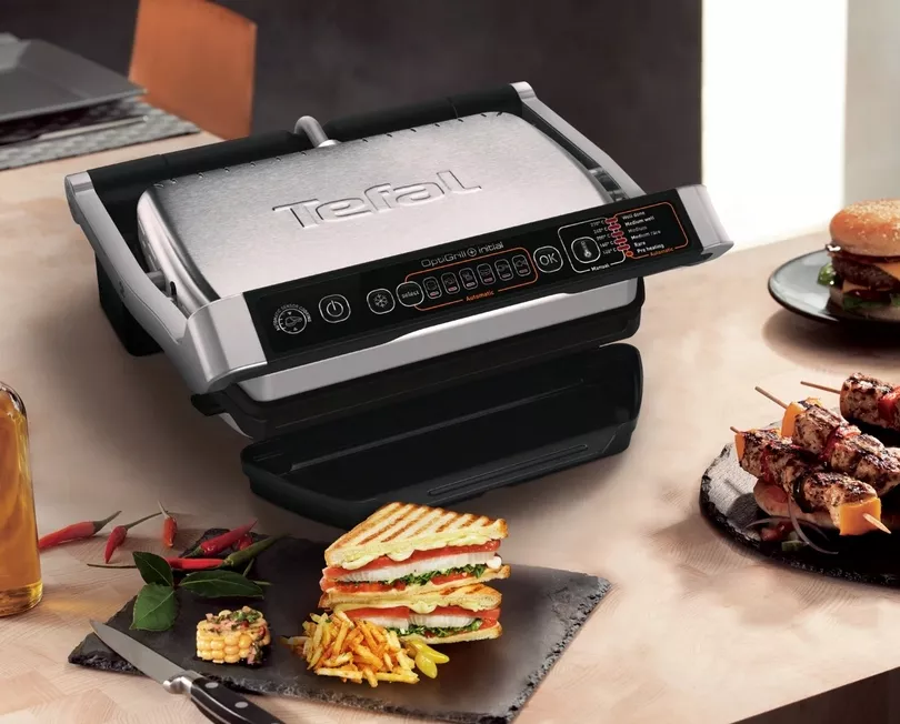 Умный электрогриль Tefal Optigrill+ Initial GC706D34 с датчиком определения толщины