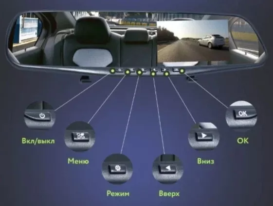 Автомобильный видеорегистратор зеркало 3 в 1