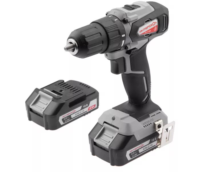 Дрель-шуруповерт аккумуляторная ДА-13/18ВК 575.2.2.70, 2 аккум, 2Ач, кейс, АПИ, ИНТЕРСКОЛ
