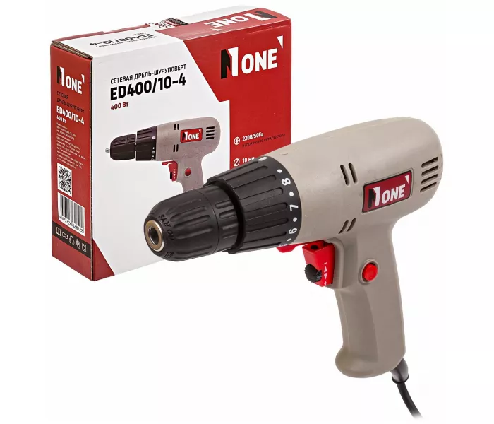 Сетевая дрель-шуруповерт NUMBER ONE ED400/10-4 400Вт, 800 об/мин, реверс.