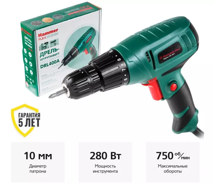 Дрель / дрель шуруповерт HAMMER DRL400A