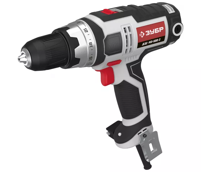 Дрель-шуруповерт ЗУБР ДШ-М3-500-2, 500 Вт