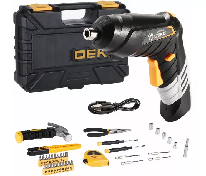 Аккумуляторная отвертка DEKO DKS4FU-Li в кейсе