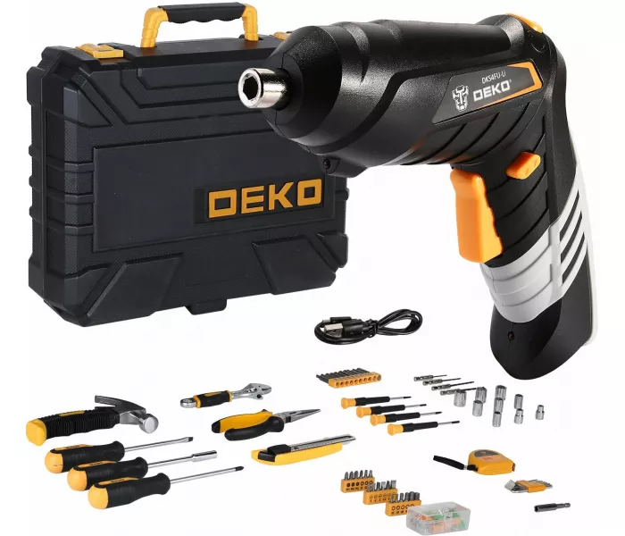 Аккумуляторная отвертка DEKO DKS4FU-Li в кейсе