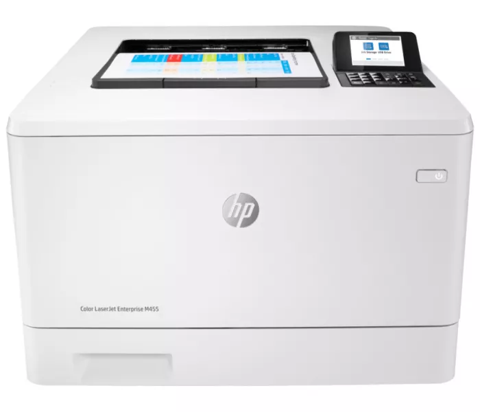 Принтер HP Color LaserJet Pro M455dn белый/черный
