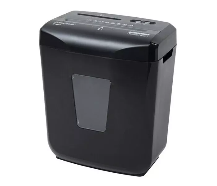 Уничтожитель BRAUBERG (шредер) 818M, 5 уровень секретности, фрагменты 3х10 мм, 8 листов, 18 л, 532153