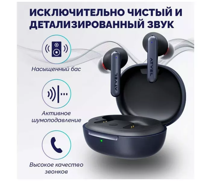 Наушники беспроводные ATVEL TWS Tune S5 ProX спортивные, игровые