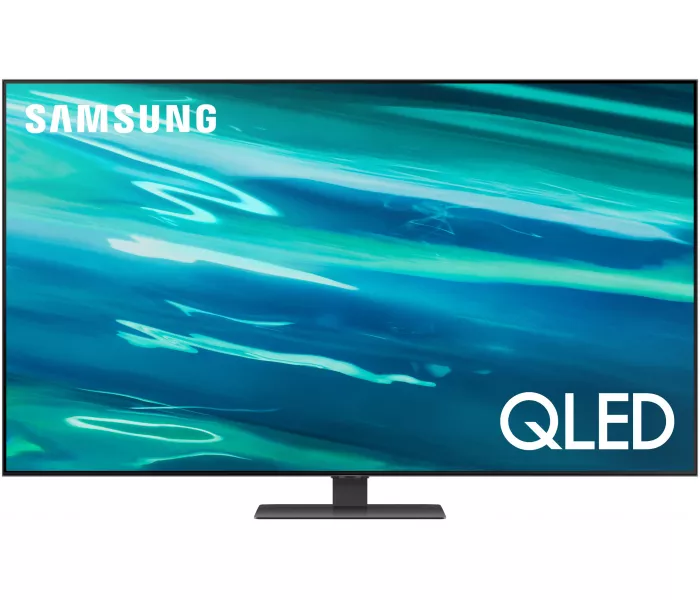 QE65Q80AAU 2021 QLED, HDR, LED RU, черный