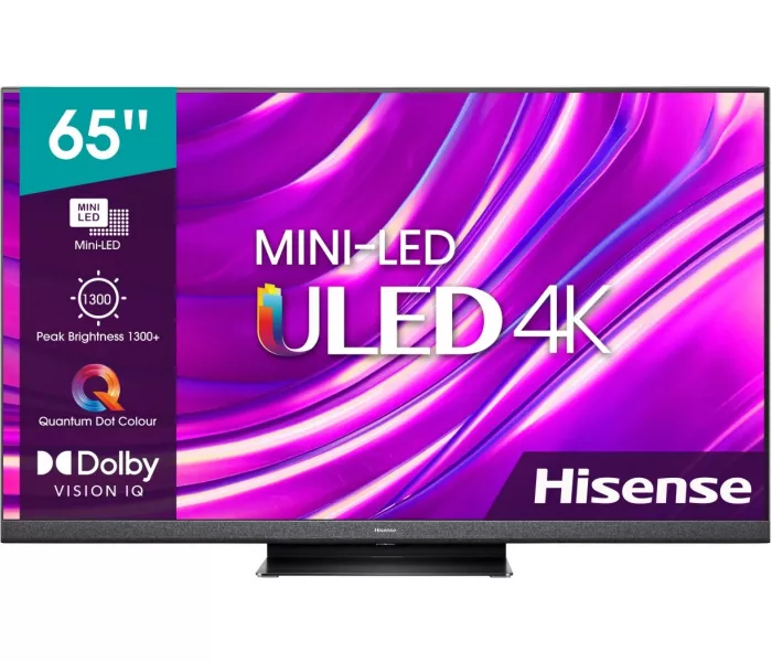 Hisense 65U8HQ 2022 LED, Quantum Dot, HDR, QLED, ULED, OLED, темно-серый