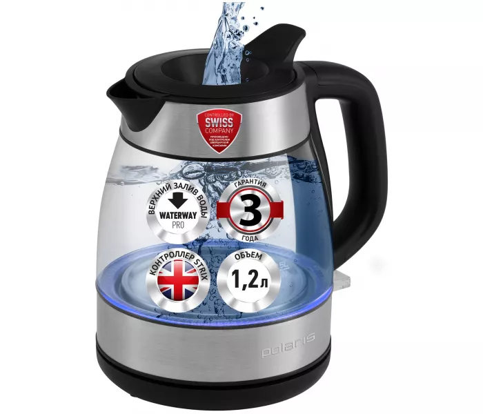 Электрический чайник Polaris PWK 1211CGL Water Way Pro