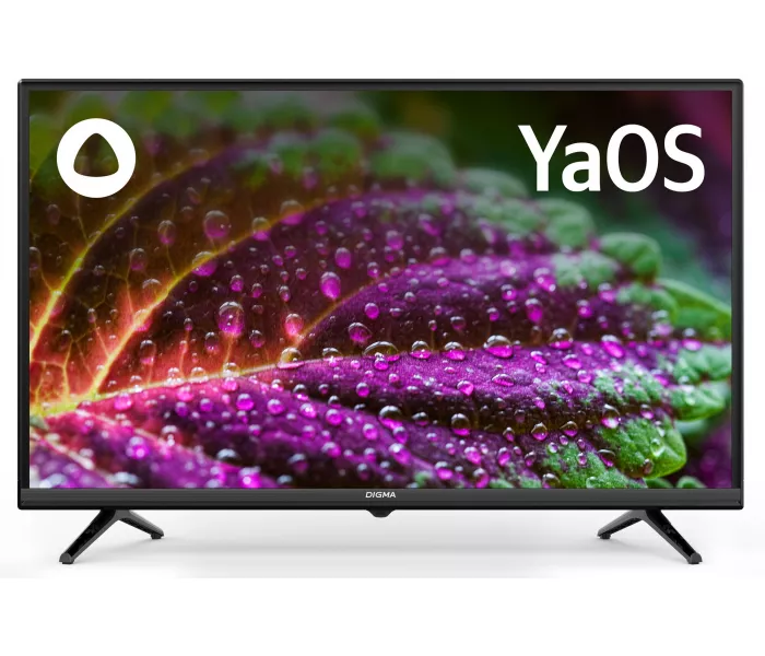 Телевизор LED Digma 32 DM-LED32SBB35 Яндекс. ТВ Slim Design черный/черный Full HD 60Hz Dvb-t DVB-T2